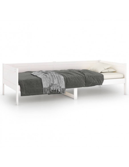 Dormeuse Bianca in Legno Massello di Pino 90x190 cm
