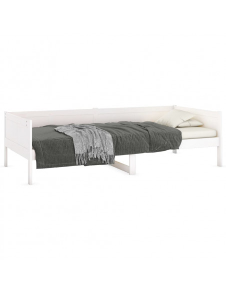 Dormeuse Bianca in Legno Massello di Pino 90x190 cm