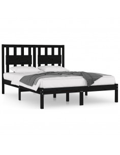 Giroletto Nero in Legno Massello di Pino 200x200 cm 2