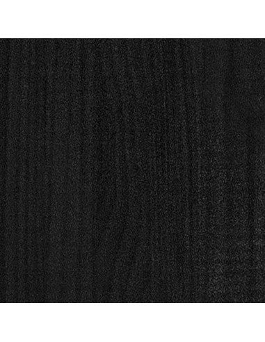 Giroletto Nero in Legno Massello di Pino 200x200 cm