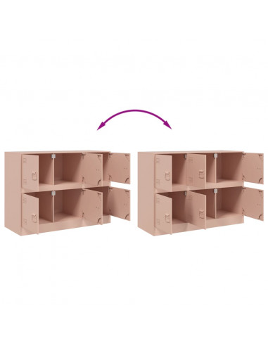 Credenza Rosa 99x39x73 cm in Acciaio