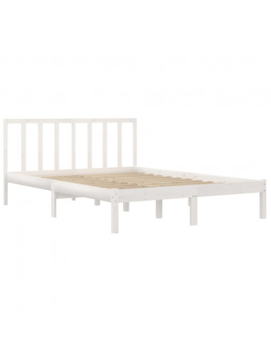 Giroletto Bianco in Legno Massello di Pino 160x200 cm