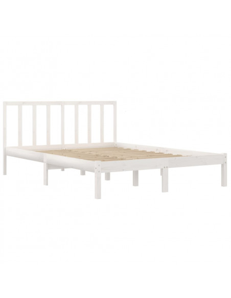 Giroletto Bianco in Legno Massello di Pino 160x200 cm