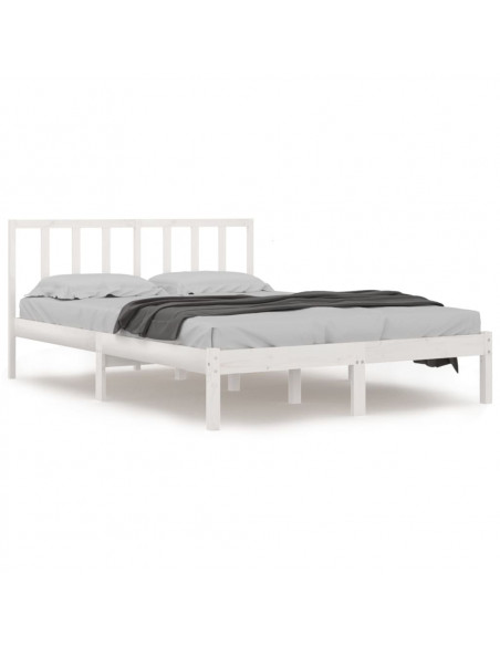 Giroletto Bianco Legno Massello di Pino 120x190cm Small Double