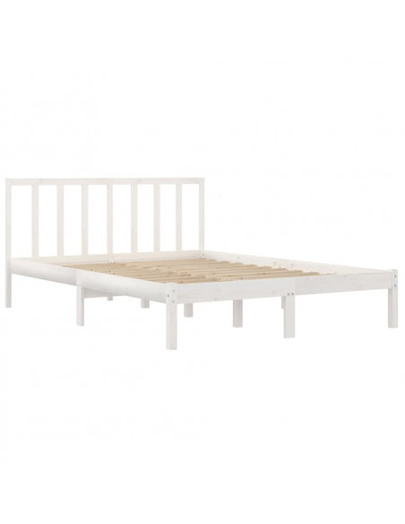Giroletto Bianco Legno Massello di Pino 120x190cm Small Double