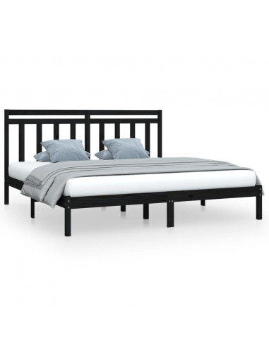 Giroletto Nero in Legno Massello 200x200 cm