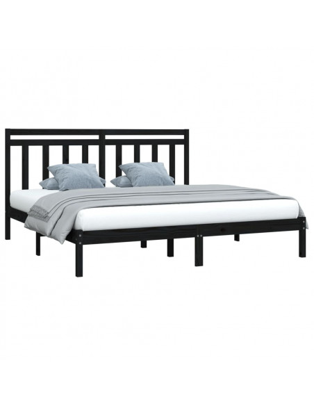 Giroletto Nero in Legno Massello 200x200 cm