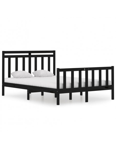 Giroletto Nero in Legno Massello 140x190 cm