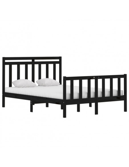 Giroletto Nero in Legno Massello 140x190 cm