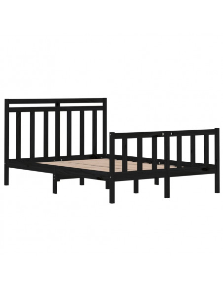 Giroletto Nero in Legno Massello 140x190 cm