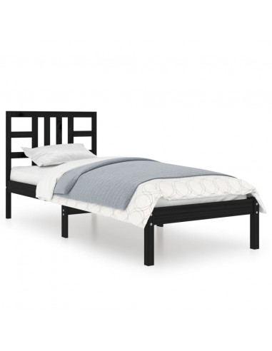 Giroletto in Legno Massello Nero 75x190 cm Small Single