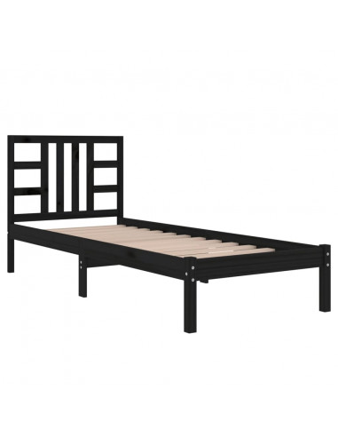 Giroletto in Legno Massello Nero 75x190 cm Small Single