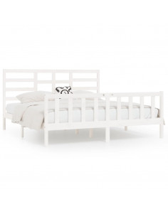 Giroletto Bianco in Legno Massello di Pino 200x200 cm 2