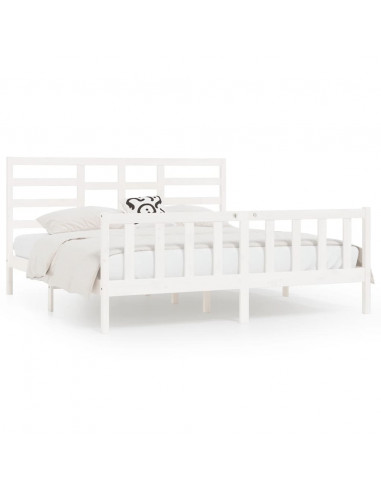 Giroletto Bianco in Legno Massello di Pino 200x200 cm