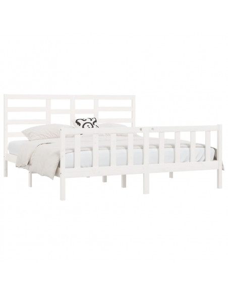 Giroletto Bianco in Legno Massello di Pino 200x200 cm