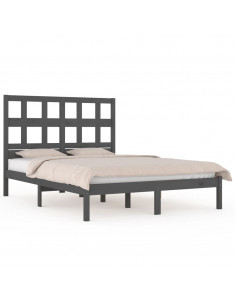 Giroletto Grigio in Legno Massello di Pino 200x200 cm 2