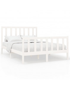 Giroletto Bianco in Legno Massello di Pino 140x190 cm 2