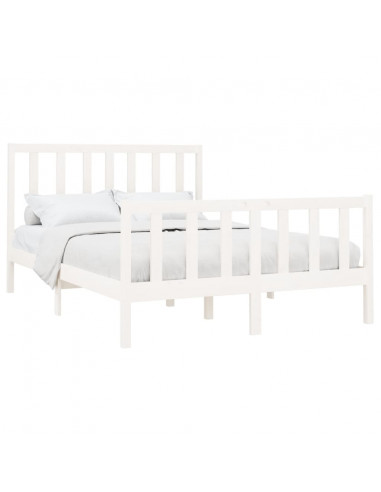 Giroletto Bianco in Legno Massello di Pino 140x190 cm