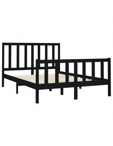 Giroletto Nero in Legno Massello di Pino 140x190 cm