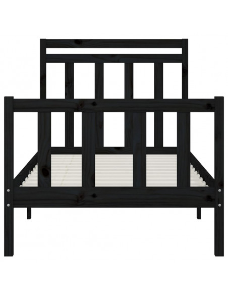 Giroletto Nero in Legno Massello di Pino 100x200 cm