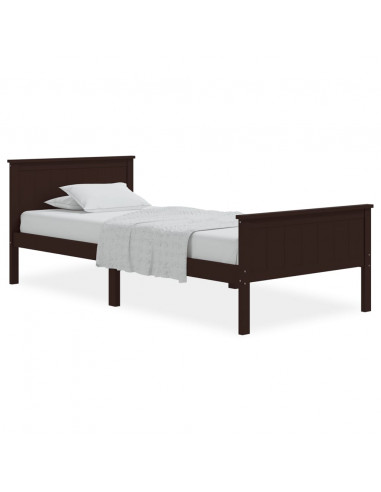 Giroletto Marrone Scuro in Legno Massello di Pino 90x200 cm