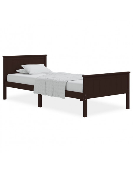 Giroletto Marrone Scuro in Legno Massello di Pino 90x200 cm