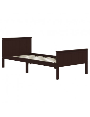 Giroletto Marrone Scuro in Legno Massello di Pino 90x200 cm