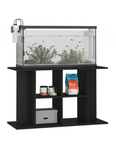 Supporto per Acquario 100x40x60 cm in Legno Multistrato Nero