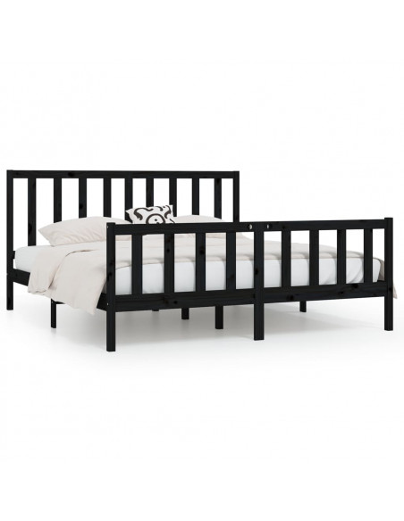 Giroletto Nero in Legno Massello 200x200 cm