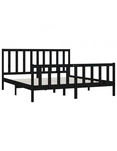 Giroletto Nero in Legno Massello 200x200 cm