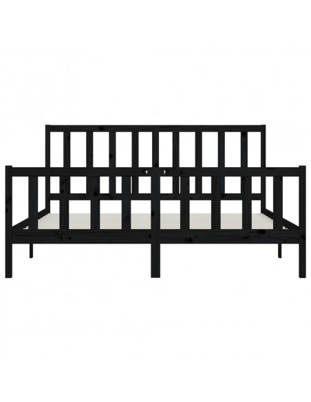 Giroletto Nero in Legno Massello 200x200 cm
