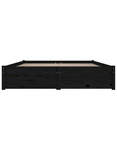 Giroletto con Cassetti Nero 120x190 cm Small Double
