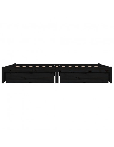 Giroletto con Cassetti Nero 140x190 cm