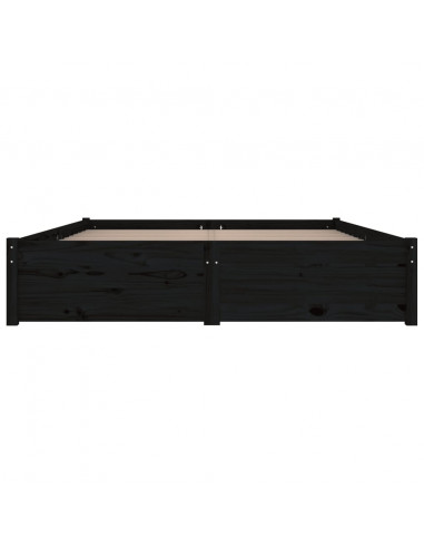 Giroletto con Cassetti Nero 140x190 cm