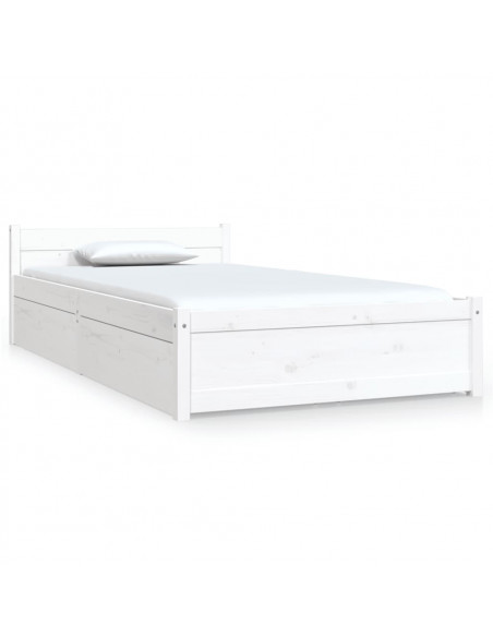 Giroletto Bianco con Cassetti 90x190 cm Single