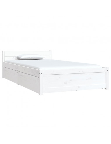 Giroletto Bianco con Cassetti 90x190 cm Single