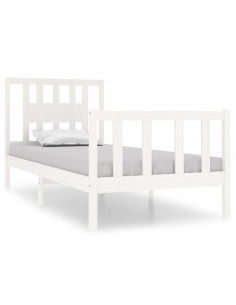 Giroletto Bianco in Legno Massello 90x190 cm Single 2