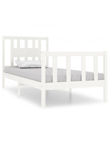 Giroletto Bianco in Legno Massello 90x190 cm Single