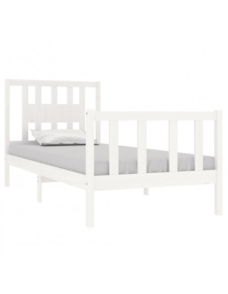 Giroletto Bianco in Legno Massello 90x190 cm Single