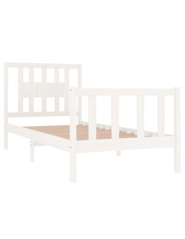 Giroletto Bianco in Legno Massello 90x190 cm Single