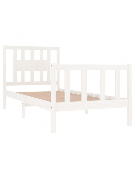Giroletto Bianco in Legno Massello 90x190 cm Single