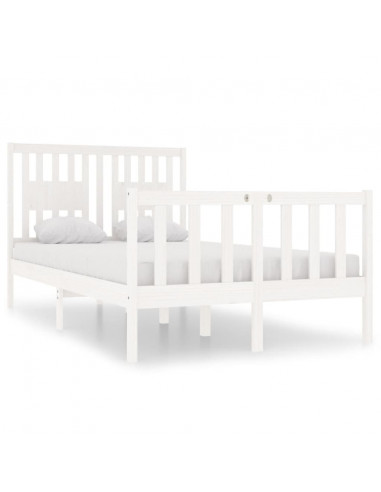 Giroletto Bianco in Legno Massello 120x190 cm Small Double