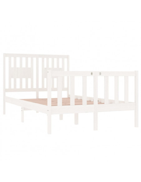 Giroletto Bianco in Legno Massello 120x190 cm Small Double