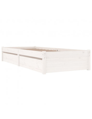 Giroletto Bianco con Cassetti 90x190 cm Single