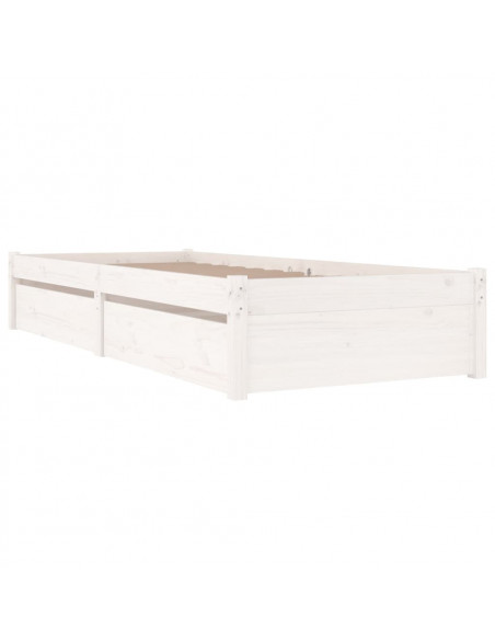 Giroletto Bianco con Cassetti 90x190 cm Single