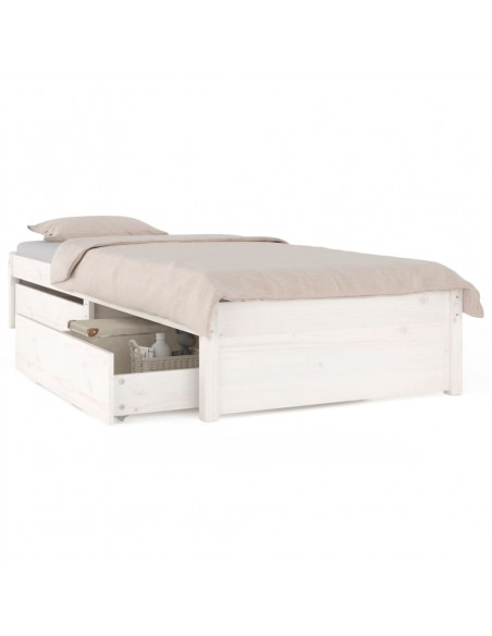Giroletto con Cassetti Bianco 90x200 cm