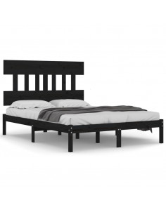 Giroletto Nero in Legno Massello 140x190 cm 2