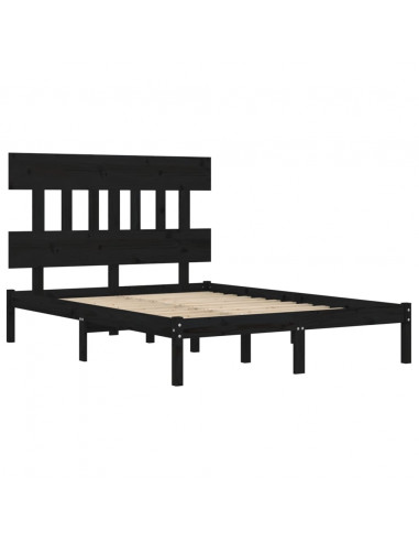 Giroletto Nero in Legno Massello 140x190 cm