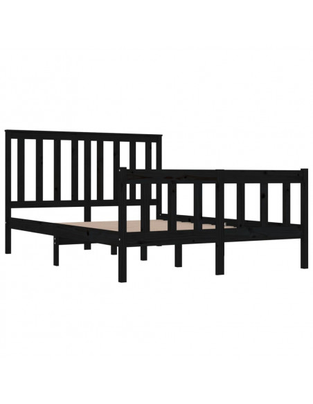 Giroletto Nero in Legno Massello di Pino 140x190 cm