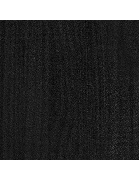 Giroletto Nero in Legno Massello di Pino 140x190 cm